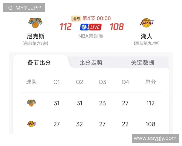 湖人对阵尼克斯精彩全场录像回放及赛后精彩分析分享